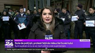 Sute de polițiști din toată țara protestează după adoptarea „ordonanței trenuleț”