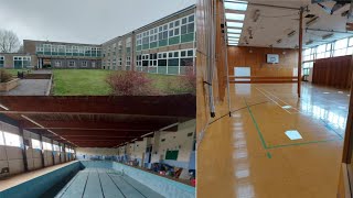 ABANDONED SCHOOL WITH POOL AND RETRO GYM