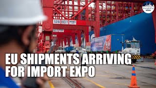 First batch of sea freight CIIE exhibits arrives in Shanghai