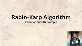 Rabin Karp Algorithm l Explanation with Example