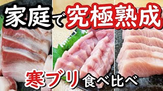 【最大15日】熟成寒ブリの食べ頃を調査！日数毎のトリミングの仕方や食べ比べを検証