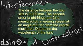 Physics Interference and Diffraction Problem Solver -double slit- Solving Interference Problems 1