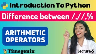 Arithmetic Operators in Python #python #lecture5 #beginners #coding #cbse #computerscience