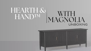 Unboxing the Stylish Wood & Cane Media Console | Elevate Your Living Room Decor!