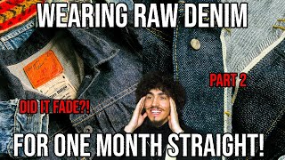 FADING MY RAW DENIM JACKET IN ONE MONTH! WHAT HAPPENED TO IT?!