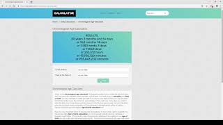 How Calculate Chronological Age? Chronological Age Calculator