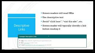 Accessibility -Descriptive Links