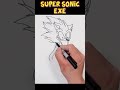 how to draw super sonic exe friday night funkin sonic shorts drawing draw sonicexe