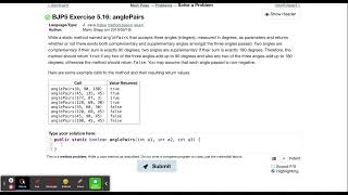 Exercise 5.16 (anglePairs) Java Tutorial || Practice-It