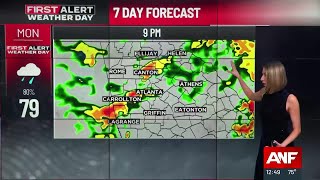 First Alert Forecast: Storms more likely this evening and Tuesday