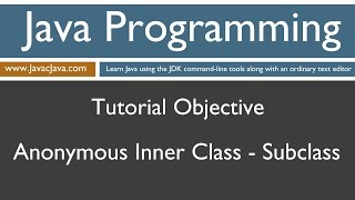 Learn Java Programming - Anonymous Inner Class Subclass Tutorial