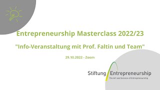 Masterclass 2022/2023 - Info-Veranstaltung