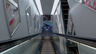 福岡市天神ビックカメラのエスカレーター　 Escalator in Japan, Fukuoka