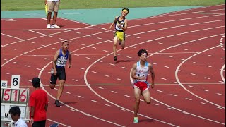 20230917 宮崎県高校新人陸上 OP男子200ｍ 1～7組 （HD)　2-1.玉田 悠稀・宮崎工1：22\