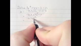 Solve x^2+6x-3=0