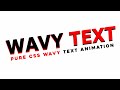 Pure CSS Wavy Text Animation | HTML & CSS Tutorial #css #html #coding #frontend #ui #ux #website 