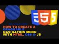 How to create a Draggable Navigation Menu with HTML, CSS & JS