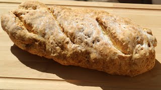 FILONE DI PANE SENZA LIEVITO DI BIRRA E LIEVITO NATURALE!