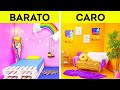 DESAFIO DE TRANSFORMAÇÃO RADICAL DE UM QUARTO || Rico X Falido | Quarto Barato X Caro, por 123 GO!