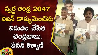 CM Chandrababu \u0026 Deputy CM Pawan Kalyan Launch Swarna Andhra 2047 Vision Document | AP Politics