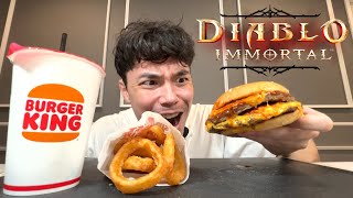 『ディアブロ・ガーリック ダブルチーズバーガー』を食べてみた！[Burger King Diablo Immortal Garlic Double Cheeseburger]