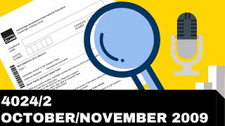 O Level Mathematics October November 2009 Paper 2 4024/2