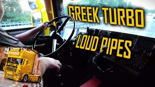 GREEK POWER 2: Scania V8 700hp++ // *Turbo \u0026 Smoke \u0026 Pipes \u0026 Manual* *J\u0026M Transport*