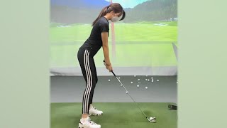 Powerful Impact! KLPGA Kim Min Pro Golf Swing!