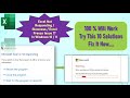 Fix This Issue - Excel Not Responding | Excel Slowness/ Hang /Freeze issue | 100 % Solution
