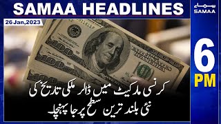 Samaa News Headlines 6PM | SAMAA TV | 26th January 2023