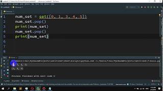 How to remove items from set in Python