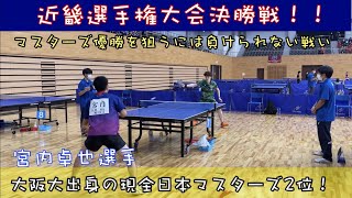 【卓球】吉田VS宮内卓也選手（WINS）近畿選手権大会決勝戦！！