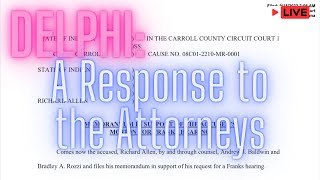 DELPHI: A Response to the Attorneys #delphimurders #unsolvedcrimes #justiceforabbyandlibby #delphi