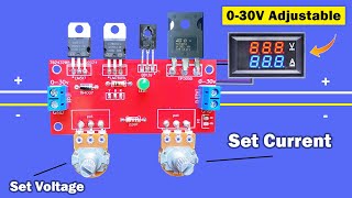 Adjustable DC Voltage and current  Power supply, DC voltage regulator DIY