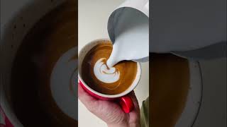 自學咖啡拉花練習-葉子/Practice Latte Art Rosetta