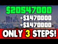 *ONLY 3 STEPS* GTA 5 SOLO MONEY GLITCH (Clean)