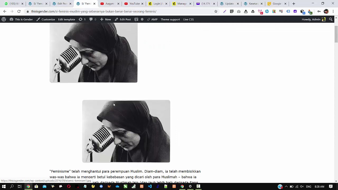 Masalah Gambar Double Posting Wordpress Youtube