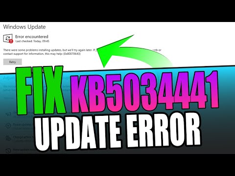 ИСПРАВЛЕНО Windows 10 KB5034441 Ошибка обновления безопасности 0x80070643