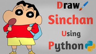 Draw Shinchan using Python || Shinchan in python | 2021 #shorts #short