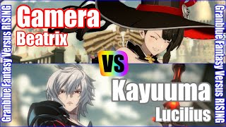 [GBVSR] (4K) Granblue Fantasy Versus Rising Rank match  Gamera (Beatrix) vs Kayuuma (Lucilius)