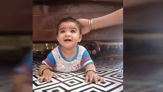 Ek Mota Hathi Ghumne chalaa baby Floor slaiding 😀