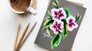 Beautiful ORCHID painting #shorts Satisfying Video ✨