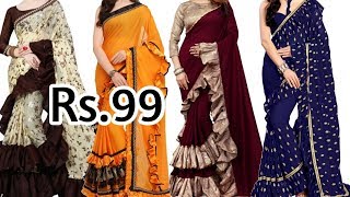 Latest Ruffle Saree Rs.99 / Party Wear Saree Designs 2023 / Buy Online