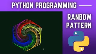 Rainbow Benzene Pattern | Python Turtle Programming