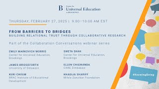 From Barriers to Bridges: Building Relational Trust Through Collaborative Research