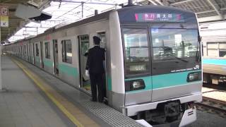 JR常磐線E233系2000番台(マト6編成) 急行唐木田ゆき 経堂発車(発メロ有)