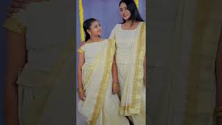 ഇനി ഞങ്ങൾ അമ്മേടേം മോളുടേം അങ്കം 🤩🤩 mother and daughter  traditional outfit #mom #love #like