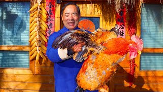 HUGE RURAL CHICKEN! Traditional Stir-fry with Secret Recipe! | Uncle Rural Gourmet