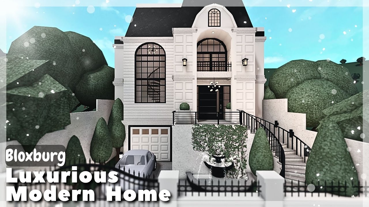 BLOXBURG: Luxurious Modern Home Speedbuild | Roblox House Build - YouTube