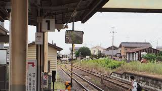 関東鉄道キハ2400形下館行き@石下駅（2022.08）